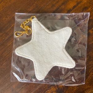 New Stoney clover lane terry Cream bag charm